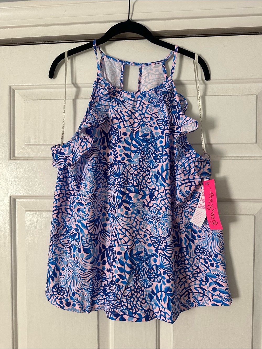 Lilly Pulitzer Billie Top in “High Tides, Good Vibes” print